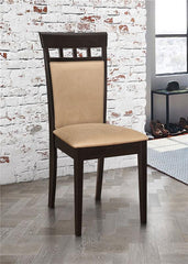 Gabriel Upholstered Side Chairs Cappuccino and Tan (Set of 2) - 100773