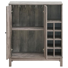 Cheyenne 2-door Wine Cabinet with Stemware Rack Weathered Acacia - 183600