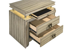Giselle 3-drawer Nightstand Rustic Beige - 224392