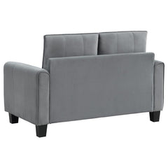Davis 2-piece Upholstered Rolled Arm Sofa Grey - 509634-S2