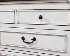Hillcrest 4-piece Eastern King Bedroom Set Distressed White - 223351KE-S4