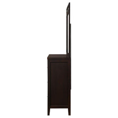 Carlton 6-drawer Rectangular Dresser with Mirror Cappuccino - 202093M