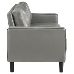 Ruth 3-piece Upholstered Track Arm Sofa Set Grey - 508365-S3