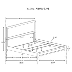 Sidney Wood Eastern King Panel Bed Rustic Pine - 223141KE