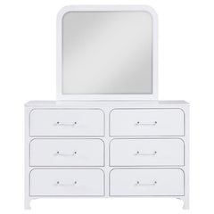 Anastasia 6-drawer Dresser with Mirror Pearl White - 224753M