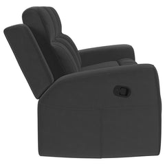 Brentwood 2-piece Upholstered Reclining Sofa Set Black - 610284-S2