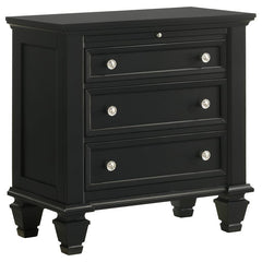 Sandy Beach 4-piece Eastern King Bedroom Set Black - 201329KE-S4