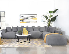 Jennifer 6-piece Upholstered Modular Sectional Grey - 551594-SET