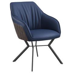 Mayer Upholstered Tufted Side Chairs (Set of 2) Blue and Brown - 193722