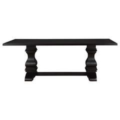 Parkins Double Pedestals Dining Table Rustic Espresso - 107411