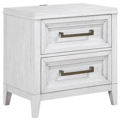 Marielle 2-drawer Nightstand Bedside Table Distressed White - 224842
