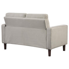 Bowen Upholstered Track Arm Tufted Loveseat Beige - 506786