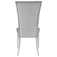 Kerwin Tufted Upholstered Side Chair (Set of 2) Grey and Chrome - 111103
