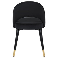 Lindsey Arched Back Upholstered Side Chairs Black (Set of 2) - 193562