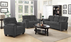 Clementine Upholstered Padded Arm Loveseat Grey - 506575