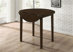 Bucknell 3-piece Dining Set with Drop Leaf Cappuccino and Tan - 130005