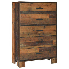 Sidney 5-piece Eastern King Bedroom Set Rustic Pine - 223141KE-S5