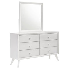 Janelle 6-drawer Dresser with Mirror White - 223653M
