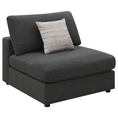 Serene 4-piece Upholstered Modular Sectional Sofa Charcoal - 551324-SETB