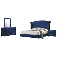 Melody 4-piece California King Bedroom Set Pacific Blue - 223371KW-S4