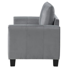 Davis Upholstered Rolled Arm Loveseat Grey - 509635