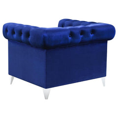 Bleker Upholstered Tuxedo Arm Tufted Accent Chair Blue - 509483