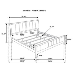 Carlton Wood California King Panel Bed Cappuccino - 202091KW