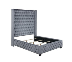 Rocori Upholstered Queen Wingback Bed Grey - 306075Q