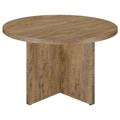 Jamestown Round Engineered Wood Dining Table with Decorative Laminate Mango Brown - 183021