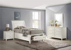 Selena 4-piece Twin Bedroom Set Cream White - 400239T-S4