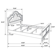 Manchester Wood California King Panel Bed Wheat Brown - 222891KW