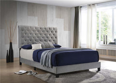 Warner Upholstered Queen Panel Bed Grey - 310042Q