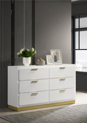 Caraway 6-drawer Dresser White - 224773