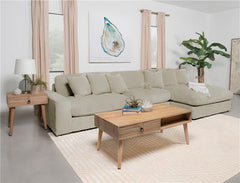 Blaine Upholstered Armless Chair Sand - 509897