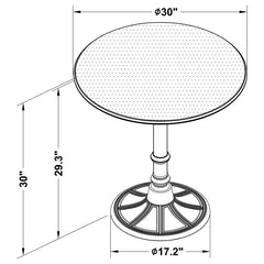 Oswego Round Bistro Dining Table Bronze - 100063