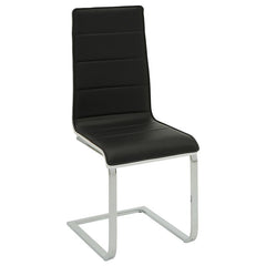 Broderick Upholstered Side Chairs Black and White (Set of 4) - 120948