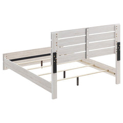 Brantford Wood Eastern King Panel Bed Coastal White - 207051KE