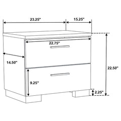 Felicity 4-piece Twin Bedroom Set White High Gloss - 203500T-S4L