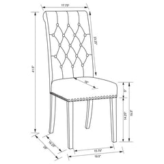 Alana Upholstered Tufted Side Chairs with Nailhead Trim (Set of 2) - 115162