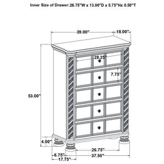 Emmett 5-drawer Bedroom Chest Walnut - 224445