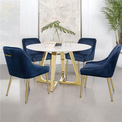 Mayette Parsons Wingback Dining Side Chairs Dark Ink Blue (Set of 2) - 192492