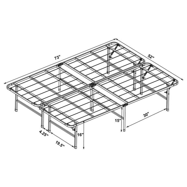 Mabel Metal Full Mattress Support Platform Bed Black - 305957F