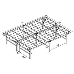 Mabel Metal Full Mattress Support Platform Bed Black - 305957F