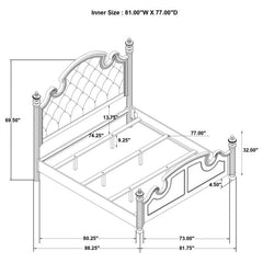 Celina 5-piece Eastern King Bedroom Set Black - 224761KE-S5
