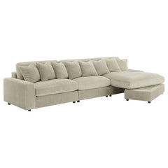 Blaine Upholstered Reversible Chaise Sectional Sofa Sand - 509899-SET