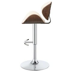 Harris Adjustable Bar Stool Ecru and Chrome - 130505