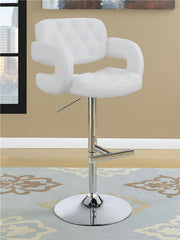 Brandi Adjustable Bar Stool Chrome and White - 102557