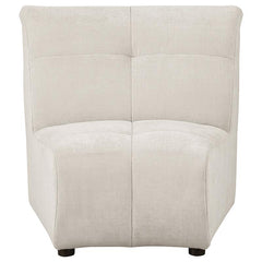 Charlotte Upholstered Curved Armless Chair Ivory - 551300AC