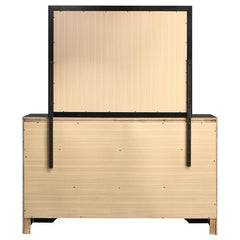 Miranda 7-drawer Dresser with Mirror Black and Rhinestone - 206363M