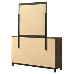 Edmonton 6-drawer Dresser with Mirror Rustic Tobacco - 204353M
